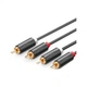Кабель мультимедийный 2xRCA M to 2xRCA M 3.0m AV104 black Ugreen (10519) UGREEN 10519 971879 - изображение 3