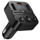Автомобильный FM-трансмиттер модулятор Bluetooth MP3 HOCO E87 Delta 35 Вт с быстрой зарядкой PD/QC Hands-free USB-C/ 2xUSB-A - изображение 1