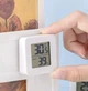 Цифровий міні термометр-гігрометр з LCD-дисплеєм, вимірювач температури та вологості, батарейка в комплекті (білий) - зображення 7