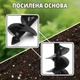 Бур садовый шнековый для дрели (шуруповерта) 8 х 30 см инструментальная сталь черный - изображение 3