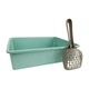Туалет для кішок з лопаткою Taotaopets 263303-2 Mint Green котячий лоток - зображення 2