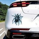 Декоративная виниловая наклейка Ужасный паук для автомобиля и мотоцикла 15 см. Темно-синий - изображение 5