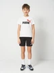 Подростковый летний комплект (футболка + шорты) Puma Essentials 2 Color No.1 Logo 68629802 146-152 см Puma White (4067983655296) - изображение 1