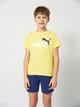 Детский летний комплект (футболка + шорты) Puma Essentials 2 Color No.1 Logo 68629835 122-128 см Lemon Meringue (4069161992919) - изображение 3