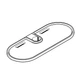 Полка настенная GROHE QuickFix Vitalio Universal 222мм округлая пластик прозрачная 27725000 - изображение 3