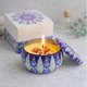 Аромасвічка у металевій баночці з кришечкою, 60 г, 6x4 см, Синій (Ароматична свічка для дому) - зображення 8