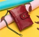 Кошелек женский кожаный с монетницей для кредитных карт маленький Vintage Красный 39914 - изображение 6