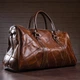 Сумка дорожно-спортивная кожаная Vintage коричневая 30 л 43 5×33×21 см унисекс без колес 56034 - изображение 5