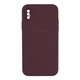 Чохол Silicone Case Square Full Camera для iPhone Xs Max 42.Maroon - изображение 1
