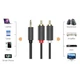 Кабель AUX Audio TRS - RCAx2 M/M 1.5м UGREEN AV102 Чорний - зображення 3