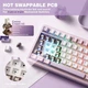Бездротова механічна клавітура YUNZII B75 PRO Purple 4000mAh, 75%, Hot-Swap, RGB, 2.4GHz/Bluetooth/USB, ENG + UA - изображение 9