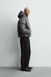 Куртка пуховик Zara водовідштовхувальний сірий 6318/399/110 S - изображение 4