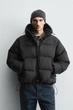 Куртка пуховик Zara водовідштовхувальний чорний 6318/399/800 S - изображение 1