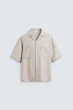 Сорочка Zara зі 100% льону бежевий 1618/306/710 L - изображение 7