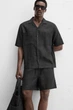 Сорочка Zara зі 100% льону чорний 1618/310/800 XL - зображення 6