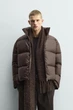 Куртка пуховик Zara коричневий 3286/318/700 L - изображение 2