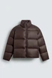 Куртка пуховик Zara коричневий 3286/318/700 L - изображение 7