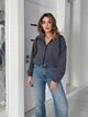 Куртка вітровка жіноча без підкладки Fashion 46/48 графит - изображение 3