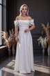 Длинное белое платье FirstWoman M белый 43406371 - изображение 4