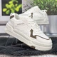 Кроссовки женские Violeta белые с бежевым демисезонные эко-кожа 39р (24,2 см) 8338 - изображение 3