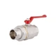 Кран кульовий-американка Icma №347 (посилений) 1 1/2" ВН, латунний, PN30, ручка-важіль, нікельований - изображение 1