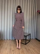 Женское платье свободного кроя бордовое 48-50 р5041.М486 - изображение 1