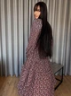 Женское платье свободного кроя бордовое 48-50 р5041.М486 - изображение 7