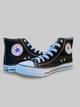 Кеды для девочек высокие с вышивкой Converse черные 38 - изображение 1