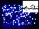 Гирлянда LED 100LED круглая матовая лампа синий черный провод для украшения интерьера и праздников - изображение 1
