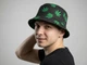 Панама с принтом Конопля (Cannabis) Черная 100% хлопок (коттон), р. 55-56 - изображение 1