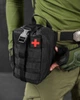 Подсумок аптечка молли на липучке MOLLE A87 черная - изображение 5