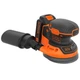Шліфмашина ексцентрикова BLACK+DECKER, 18 В Li-Ion, 12000 об/хв, 125 мм, амплітуда 1.3 мм, вага 0.9 кг, без аккумулятора та - зображення 2