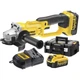 Шліфмашина кутова акумуляторна DeWALT, 18 B XR Li-lon, d=125 мм, 8000 об/хв, вага 2.2 кг, валіза, 2 акумулятори, зарядний пристрій - изображение 1
