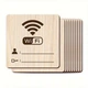 Деревянная плоская 2D табличка WiFi с полями для названия сети и пароля 10х10 см. Коричневый - изображение 2