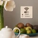 Деревянная плоская 2D табличка WiFi с полями для названия сети и пароля 10х10 см. Коричневый - изображение 5