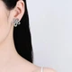 Женские серьги пусеты Цветок со стразами 2 шт. Серебристый - изображение 5