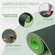 Коврик для йоги EasyFit TPE 183×61×0.6 см Зеленый антискользящий фитнес мат для пилатеса, стрейчинга и тренировок - изображение 3