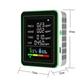 Анализатор качества воздуха 6в1 PM2.5 PM10 CO CO2 TVOC HCHO с аккумулятором AQD-01 Green White - изображение 2