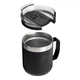 Термокружка з ручкою 350мл, нержавіюча сталь STANLEY Classic Camp Mug Black 2.0 10-13094-0081 - изображение 4