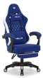Геймерське крісло Hell's Chair HC-1015 Blue White тканина - изображение 1