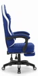 Геймерське крісло Hell's Chair HC-1015 Blue White тканина - изображение 3