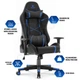 Геймерське крісло Hell's Chair HC-2001 Black Blue - изображение 8