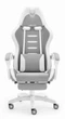 Геймерське крісло Hell's Chair HC-1039 2.0 Grey White тканина - изображение 2