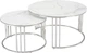 Набір столиків Halmar Mercury Білий мармур / Срібний 2 шт (5905248128699) - зображення 1