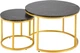 Набір столиків Halmar Paola Чорний мармур / Золотий 2 шт (5905248129665) - зображення 1