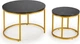 Набір столиків Halmar Paola Чорний мармур / Золотий 2 шт (5905248129665) - зображення 2