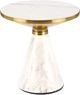 Столик Halmar Talbi Білий мармур / Білий / Золотий (5905248129689) - зображення 1