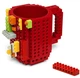 Кухоль-конструктор Build-On Brick Mug для напоїв оригінальний подарунок 350 мл Червоний - зображення 4