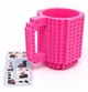 Оригінальна кружка-конструктор Build-On Brick Mug 350 мл для напоїв креативний подарунок Рожевий - зображення 3