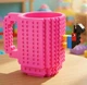 Оригінальна кружка-конструктор Build-On Brick Mug 350 мл для напоїв креативний подарунок Рожевий - зображення 11